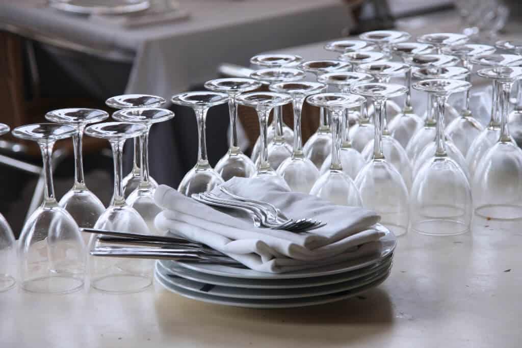 row of glasses